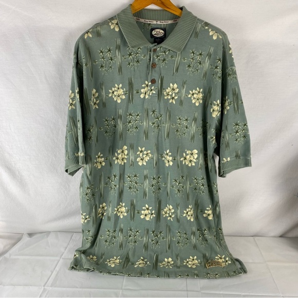 Tommy Bahama Other - Tommy Bahama Vintage Men's 3 Button Polo Shirt flower Print Large (L)
